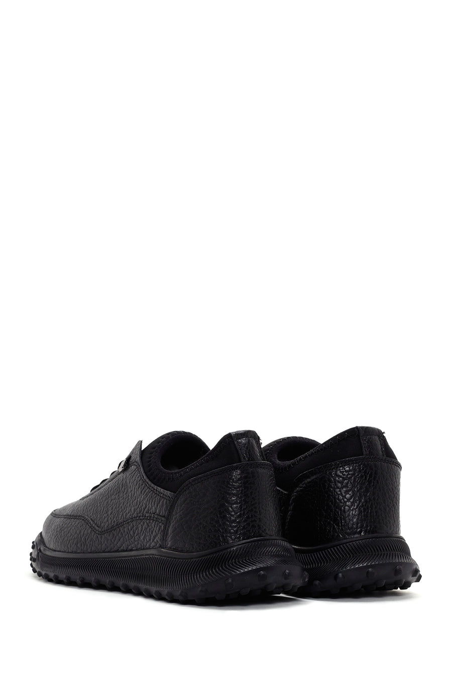 Erkek Siyah Deri Casual Sneaker