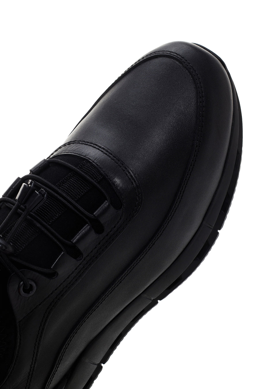 Erkek Siyah Deri Sneaker
