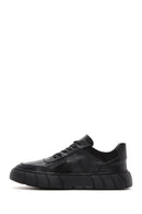 Erkek Siyah Deri Kalın Tabanlı Sneaker | Derimod