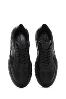 Erkek Siyah Deri Kalın Tabanlı Sneaker | Derimod