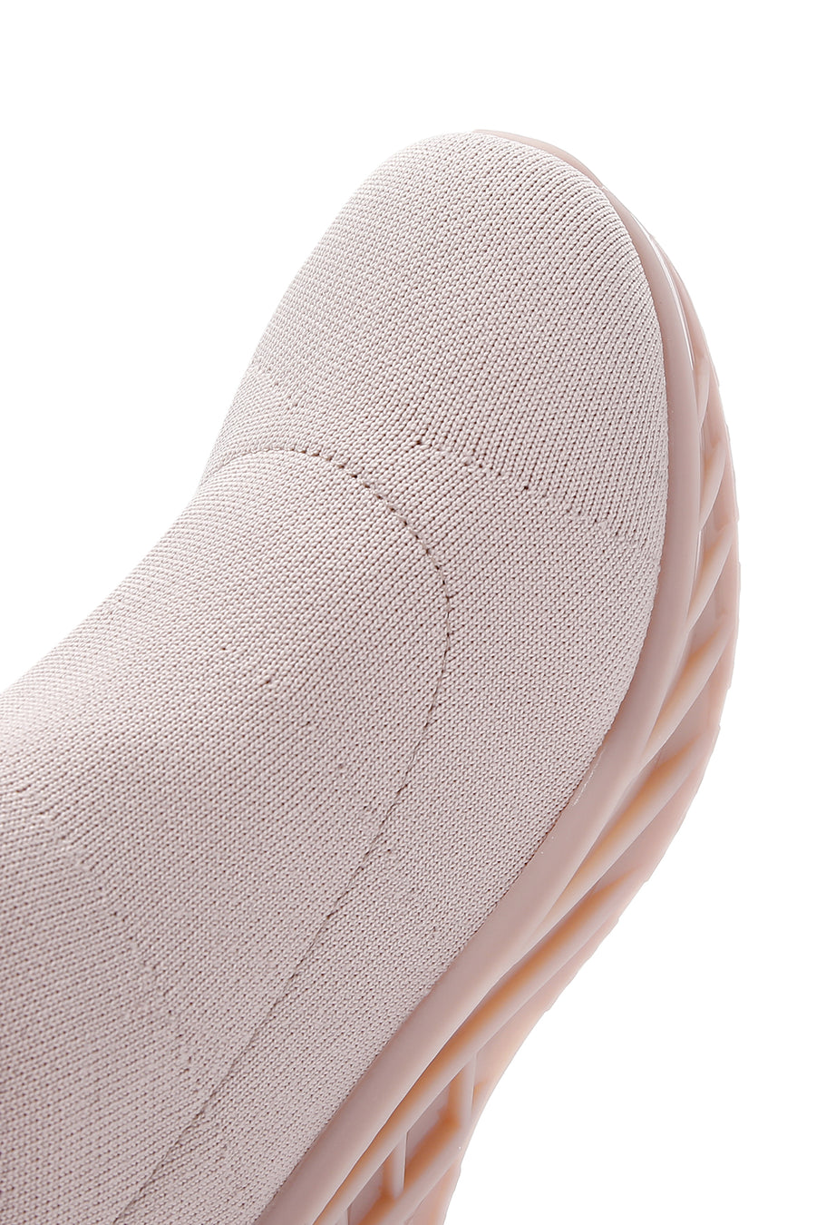 Kadın Bej Kalın Tabanlı Bilekli Sneaker
