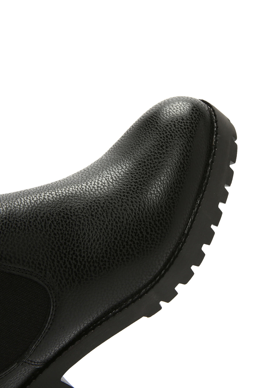 Women's Black Leather Casual Short Chelsea Boots