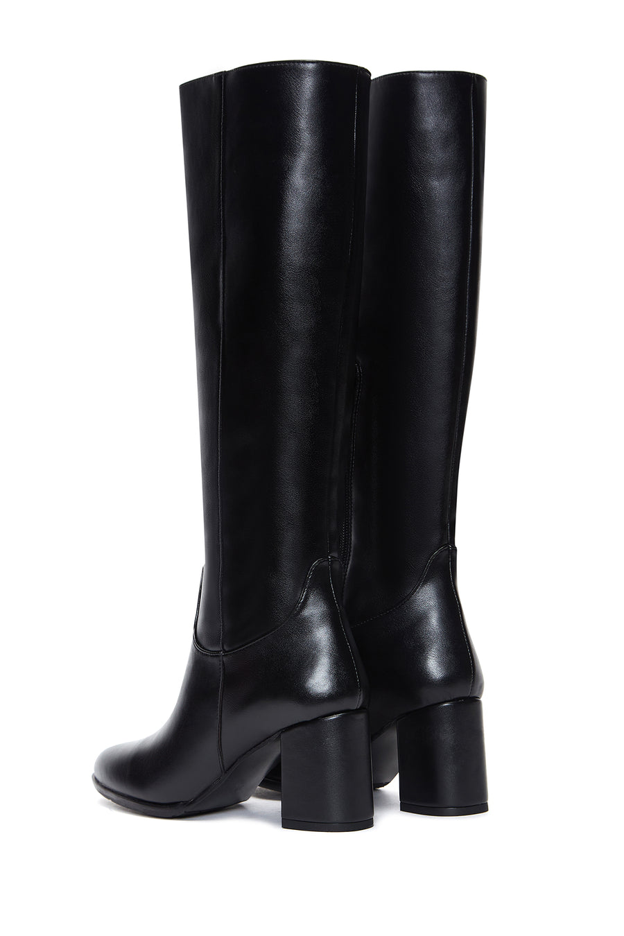 Women's Black Thick Heeled Boots