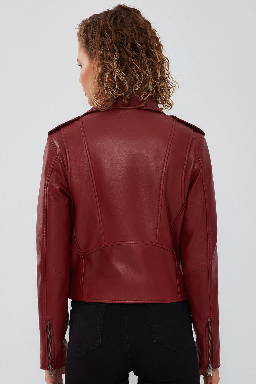 New Look Women's Burgundy Biker Jacket