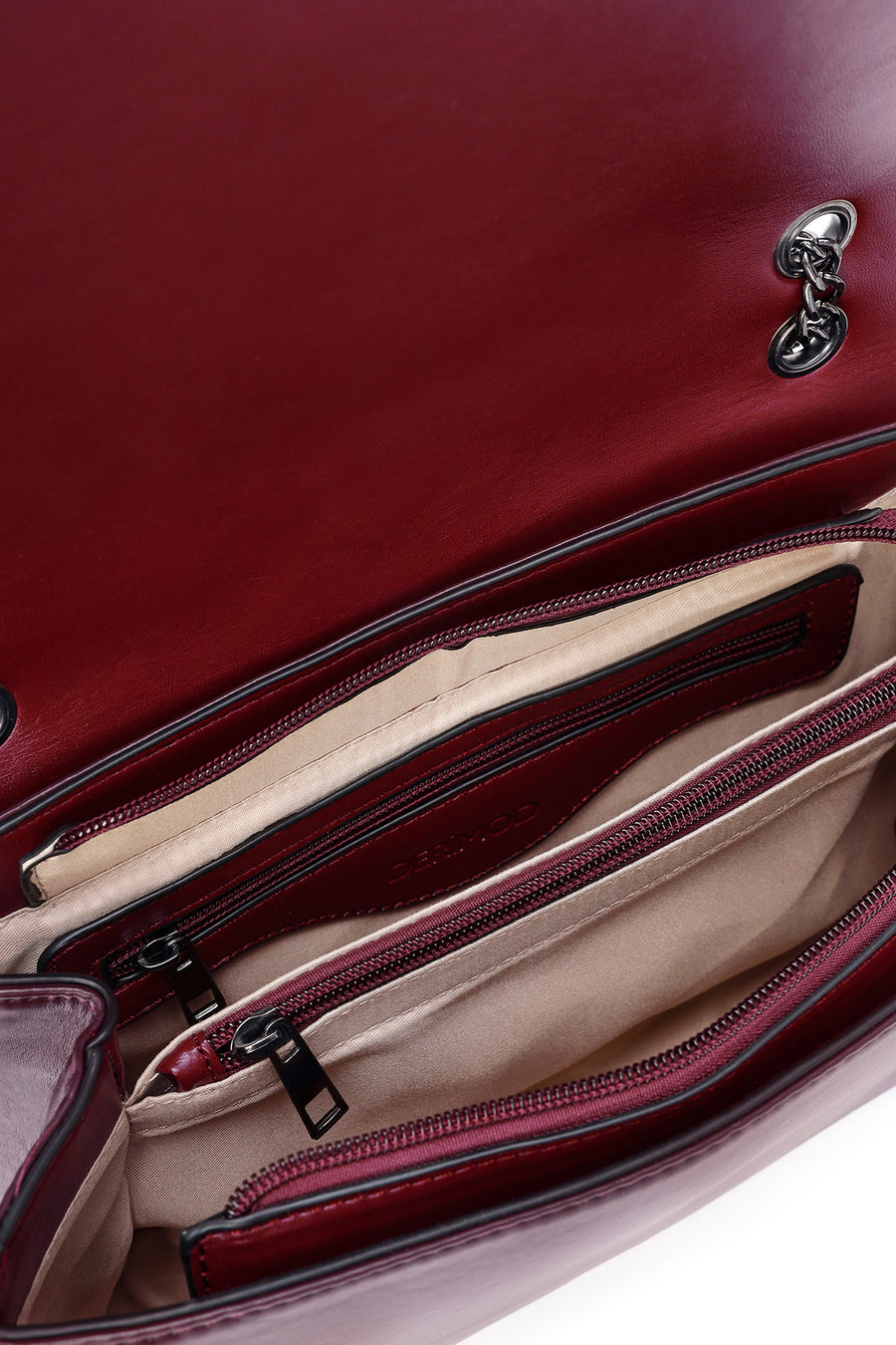 Women's Burgundy Long Strap Crossbody Bag