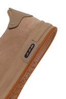 Erkek Vizon Bağcıklı Nubuk Deri Sneaker | Derimod
