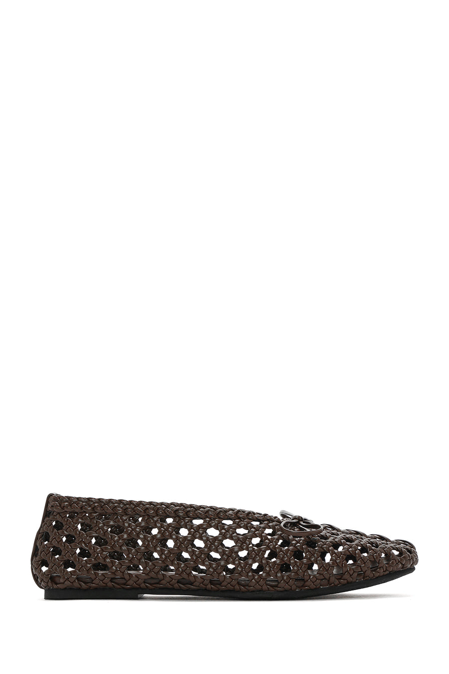 Women's Brown Braided Ballerina 25SFD443629 | Derimod