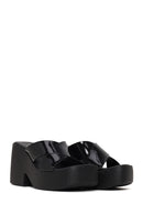Woman Black Chunky-heeled Platform Jelly Slippers | Derimod