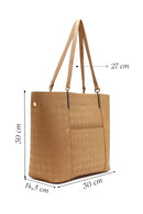 Women's Tan Printed Shoulder Bag | Derimod