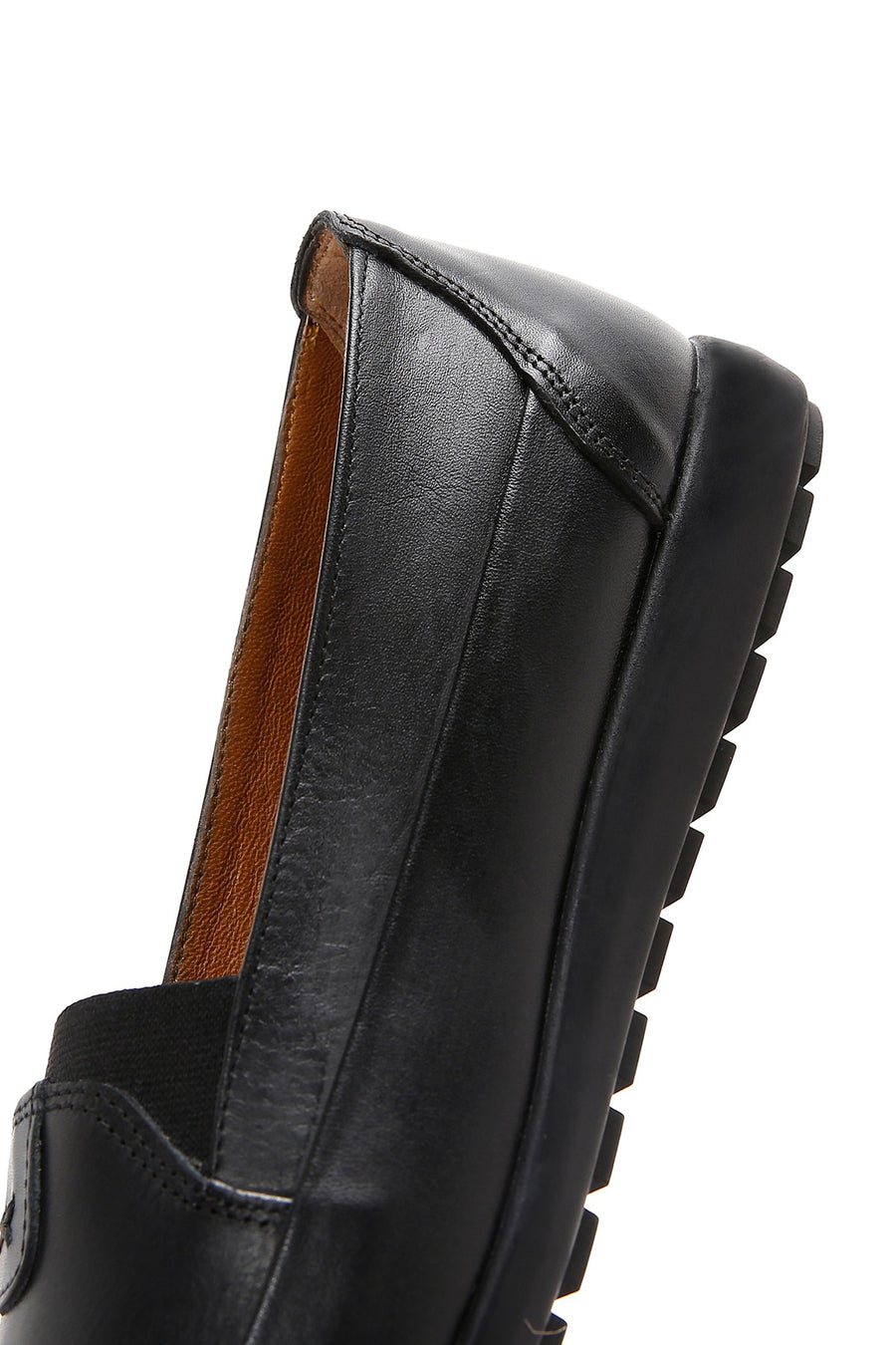 Women's Black Leather Comfort Loafer
