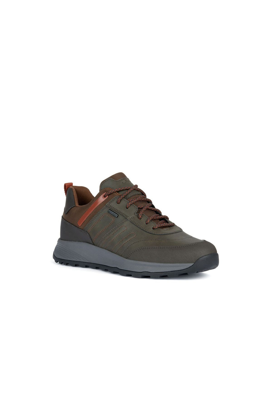 Geox Men's Brown Maro Lace-up Leather Sneaker