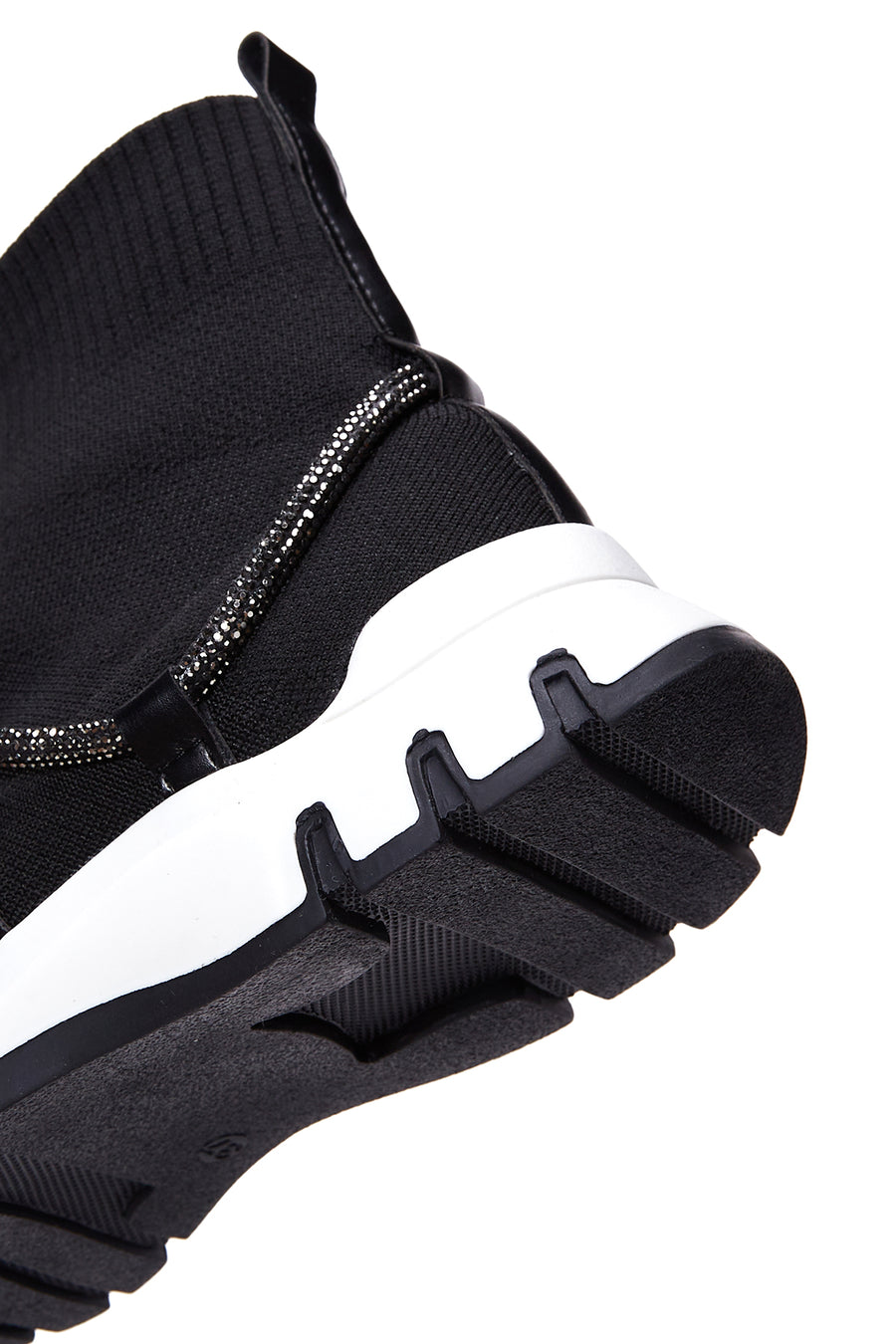 Kadın Siyah Taşlı Bilekli Sneaker
