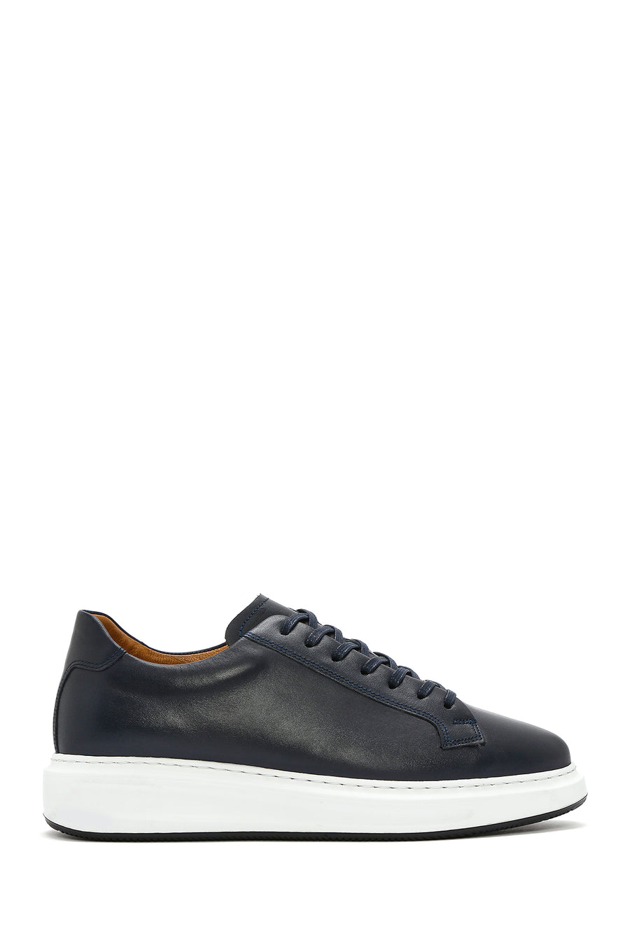 Men's Navy Blue Lace-Up Leather Sneaker 25SFD640318 | Derimod