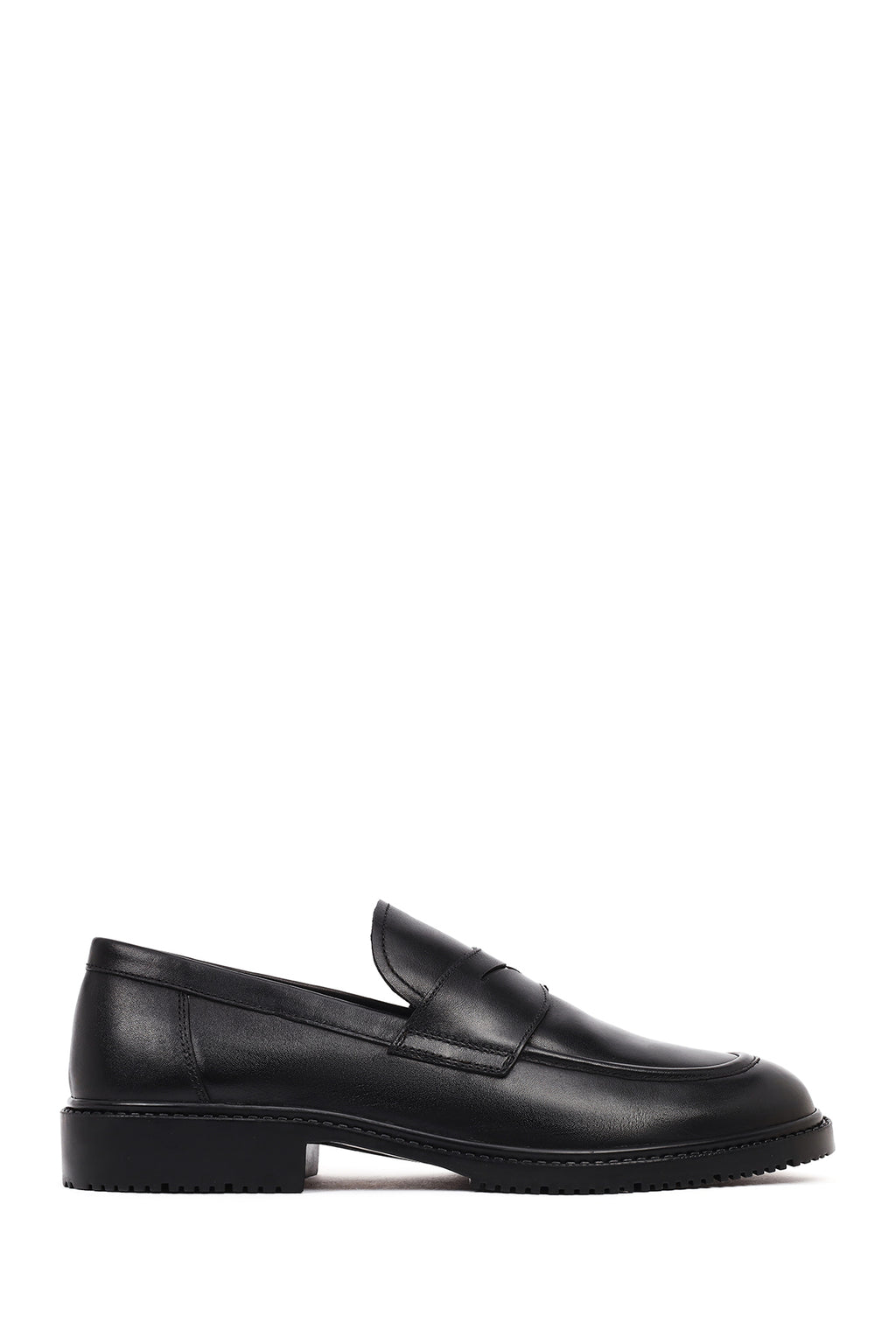 Erkek Siyah Deri Casual Loafer