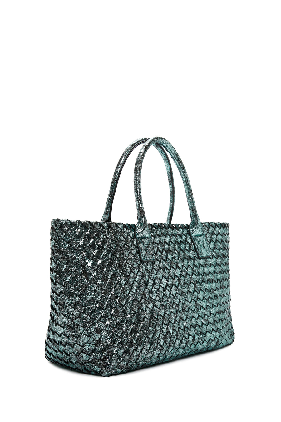 Women's Green Knitted Shoulder Bag