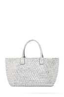 Women's Silver Knit Shoulder Bag | Derimod