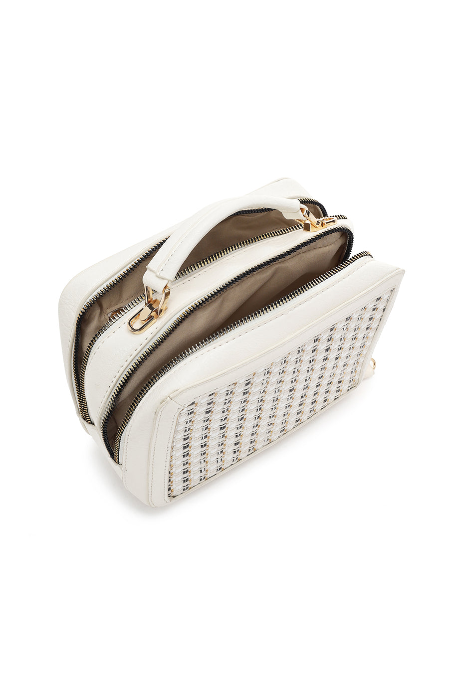 Women's White Long Strap Crossbody Bag