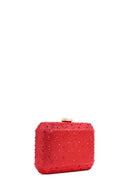 Women's Orange Long Chain Strap Stoned Clutch Bag | Derimod