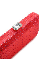 Women's Orange Long Chain Strap Stoned Clutch Bag | Derimod