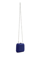 Women's Blue Long Chain Strap Stoned Clutch Bag | Derimod