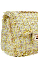 Women's Yellow Long Strap Shoulder Bag with Accessories | Derimod
