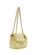 Women's Yellow Long Strap Shoulder Bag with Accessories | Derimod
