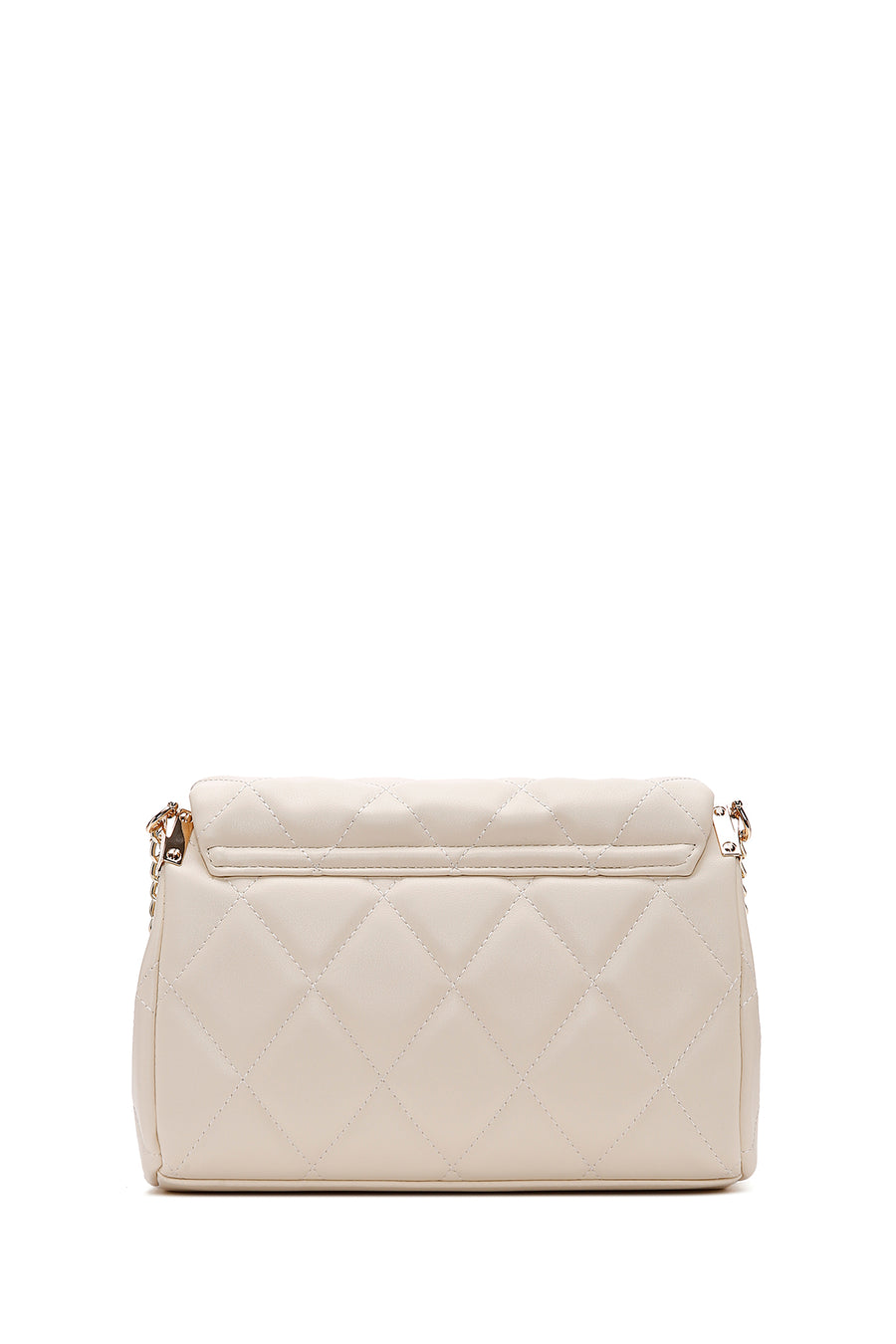 Women's Cream Quilted Shoulder Bag
