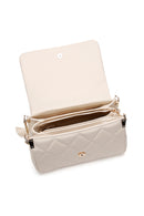 Women's Cream Quilted Shoulder Bag | Derimod
