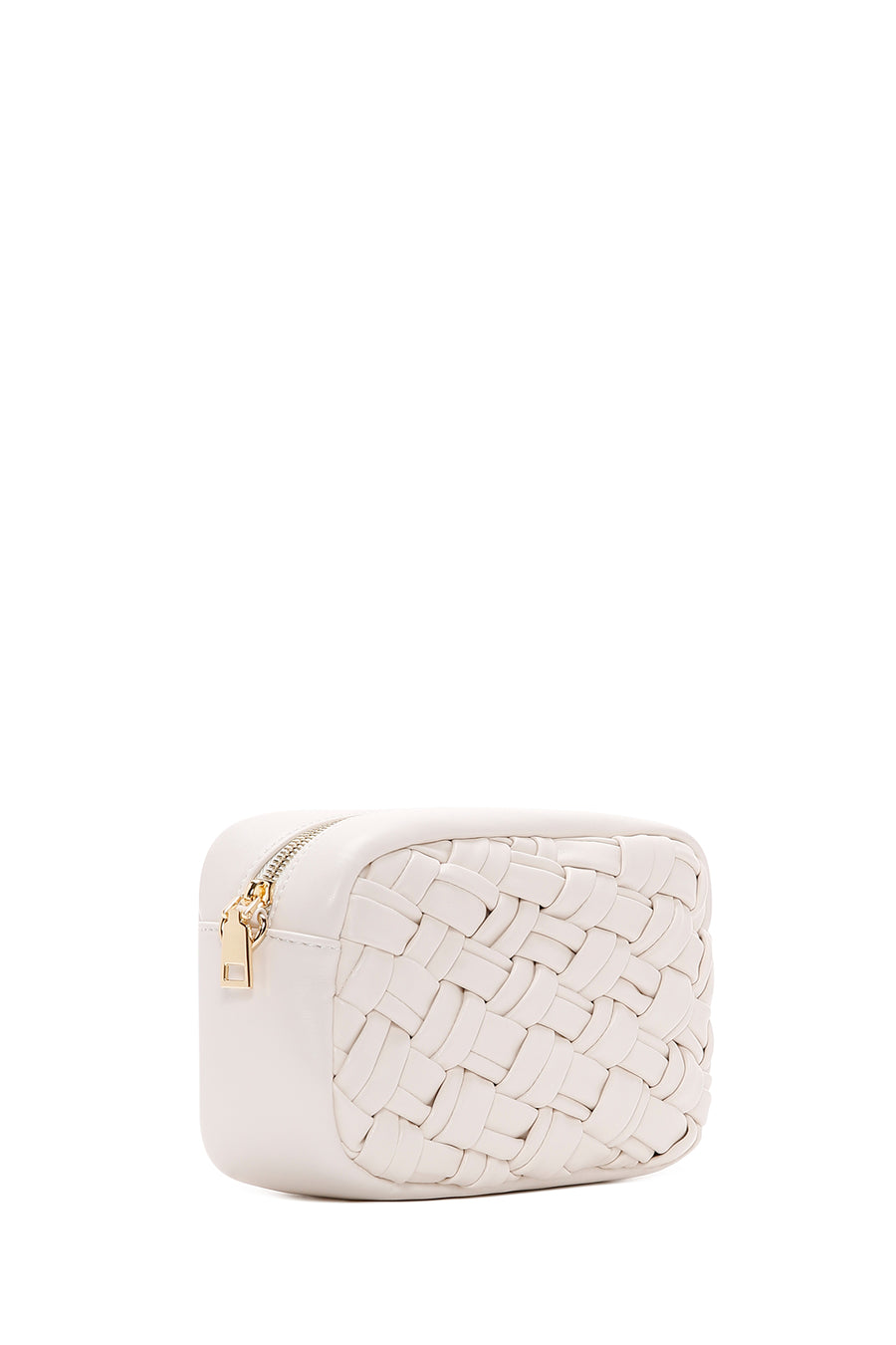 Women's Cream Long Chain Strap Knitted Crossbody Bag
