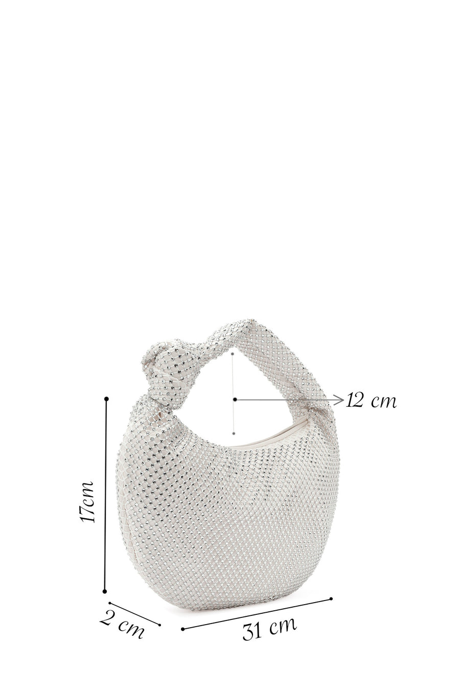 Women's White Stone Handbag