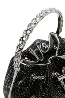 Women's Black Long Chain Strap Stone Cross Bag | Derimod
