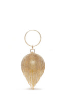 Women's Gold Long Chain Strap Stone Cross Bag | Derimod