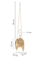 Women's Gold Long Chain Strap Stone Cross Bag | Derimod