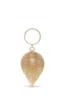Women's Gold Long Chain Strap Stone Cross Bag | Derimod