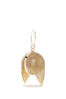 Women's Gold Long Chain Strap Stone Cross Bag | Derimod