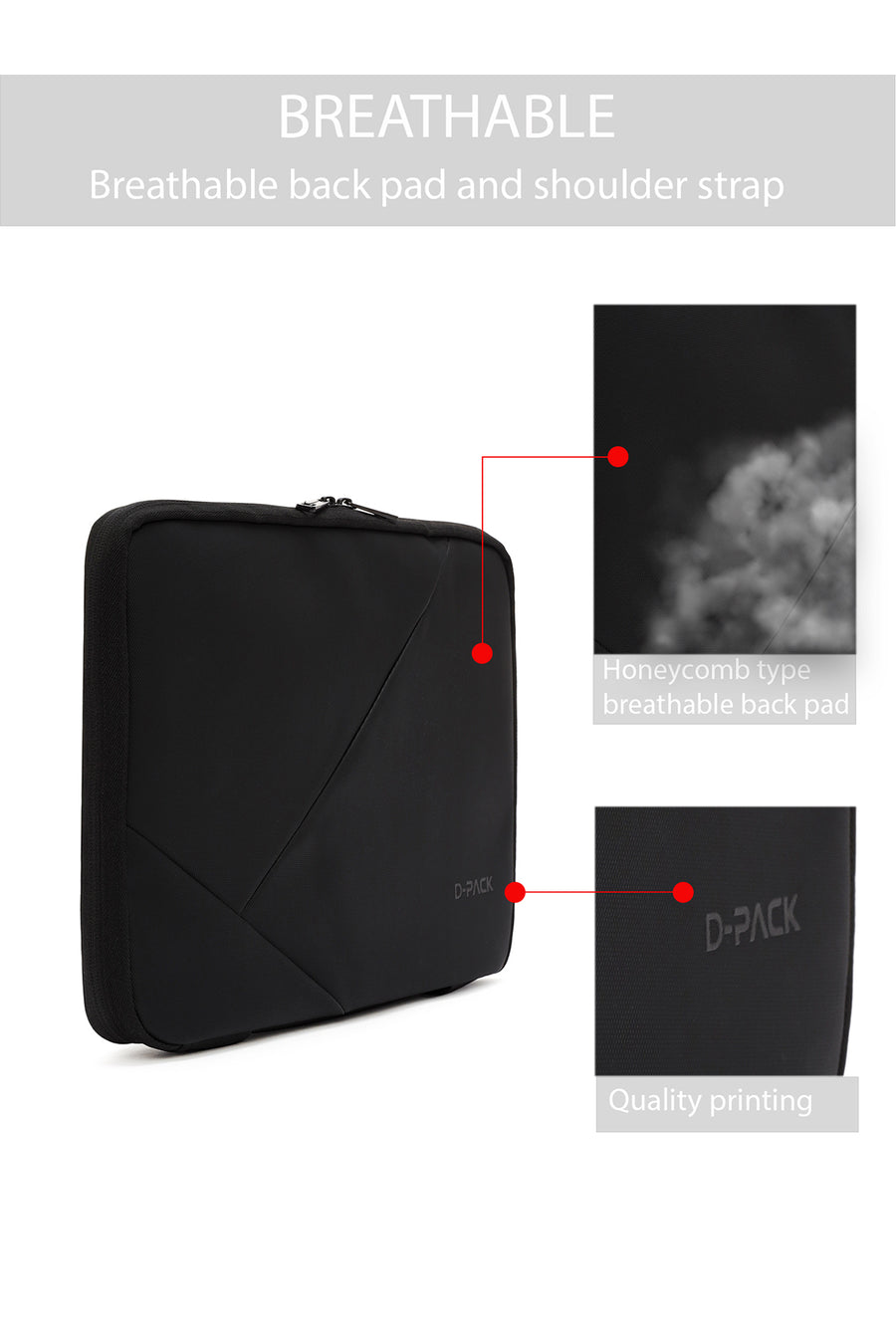 D-Pack Erkek Siyah Kumaş Laptop Çantası