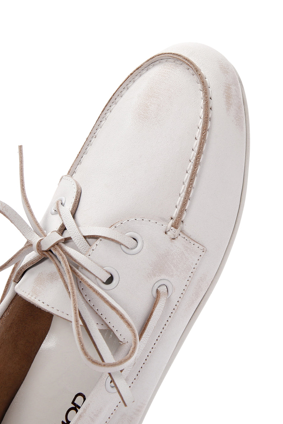 Kadın Beyaz Deri Maskülen Loafer