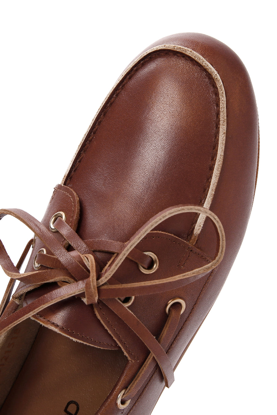 Kadın Taba Deri Maskülen Loafer