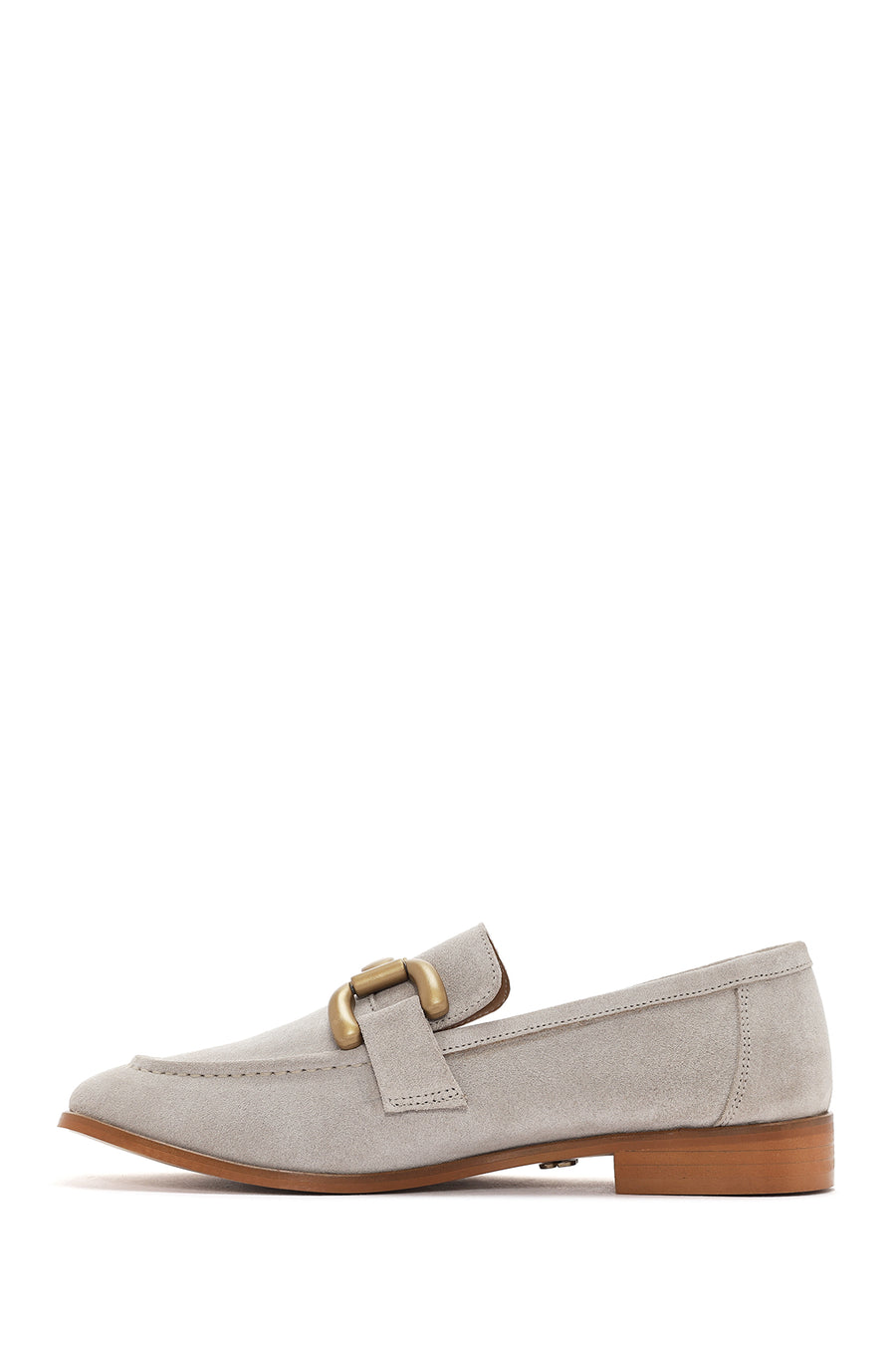 Women's Beige Suede Leather Masculine Loafer