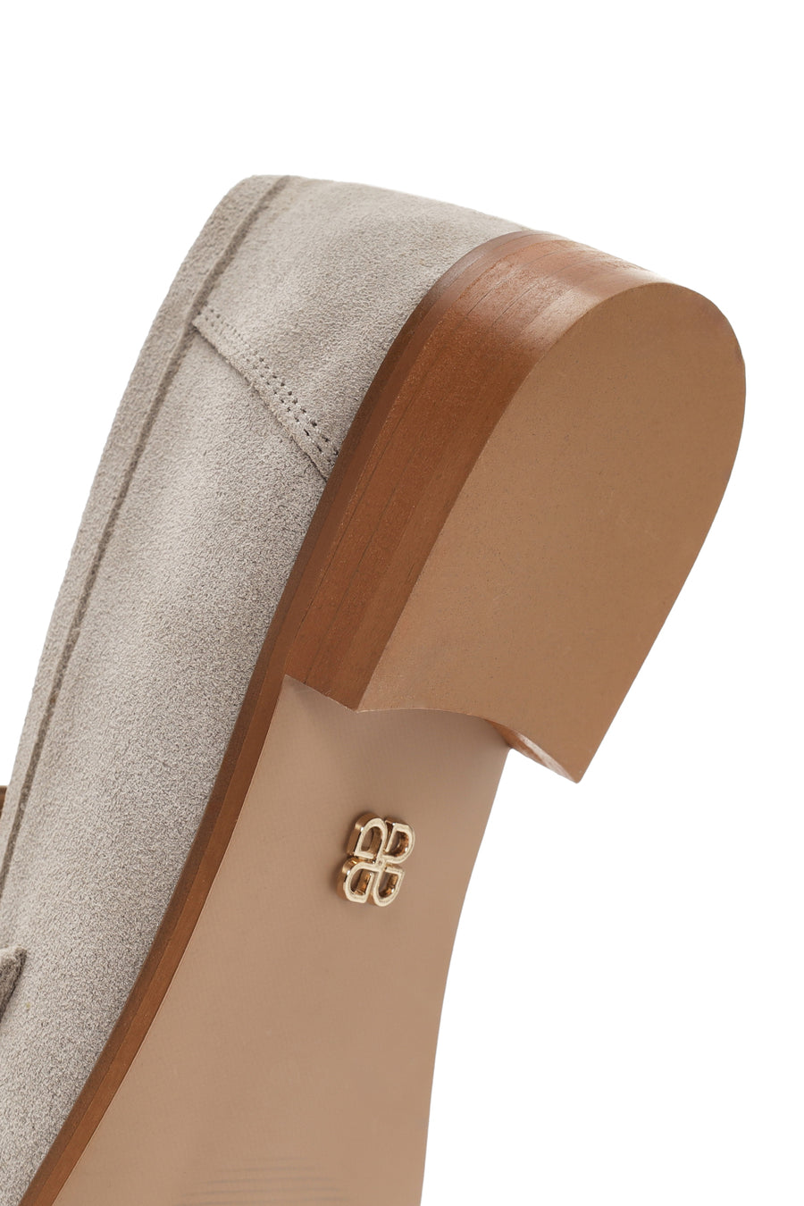 Women's Beige Suede Leather Masculine Loafer