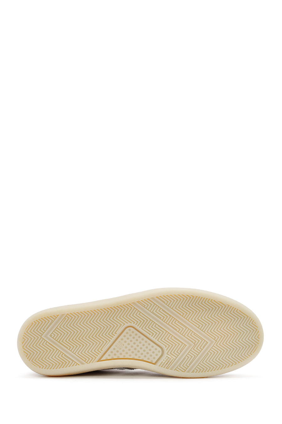 Women's Beige Lace-Up Suede Leather Sneaker