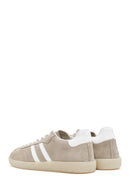 Women's Beige Lace-Up Suede Leather Sneaker | Derimod