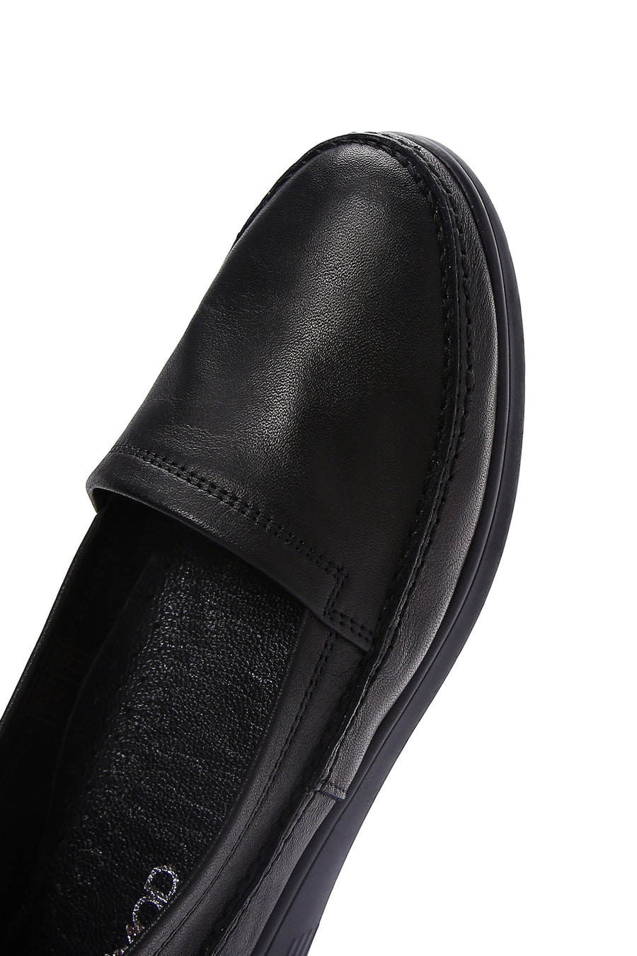 Kadın Siyah Deri Comfort Loafer