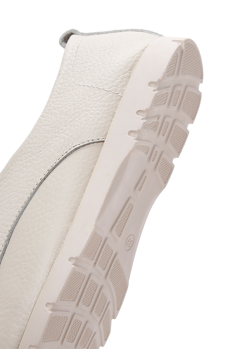 Women's Beige Leather Comfort Casual Shoes
