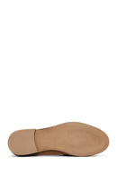 Women's Tan Suede Leather Masculine Loafer | Derimod