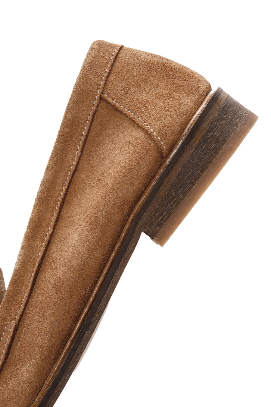 Women's Tan Suede Leather Masculine Loafer