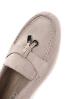 Women's Beige Suede Leather Comfort Loafer | Derimod