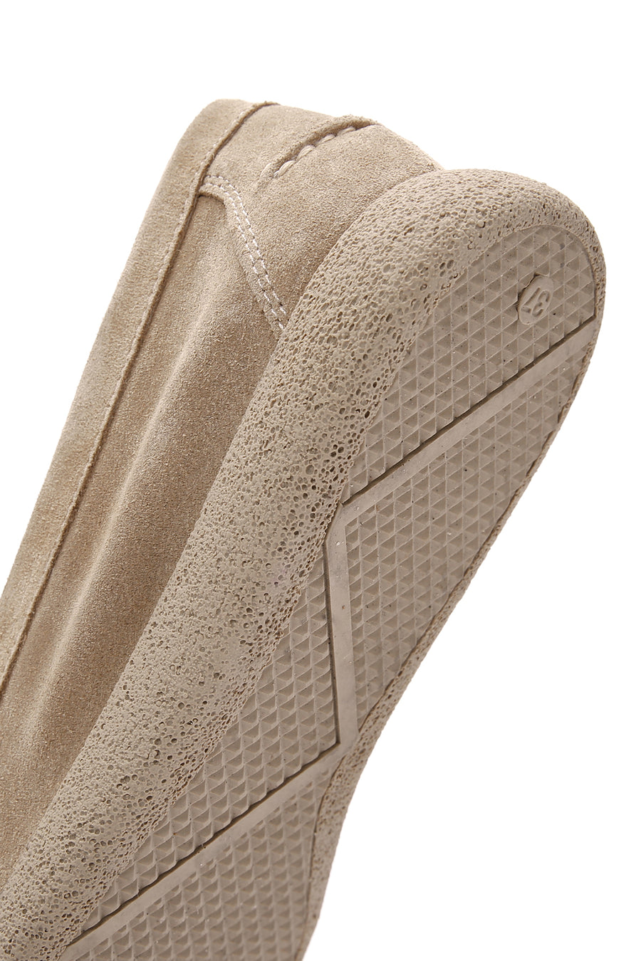 Women's Beige Suede Leather Comfort Loafer