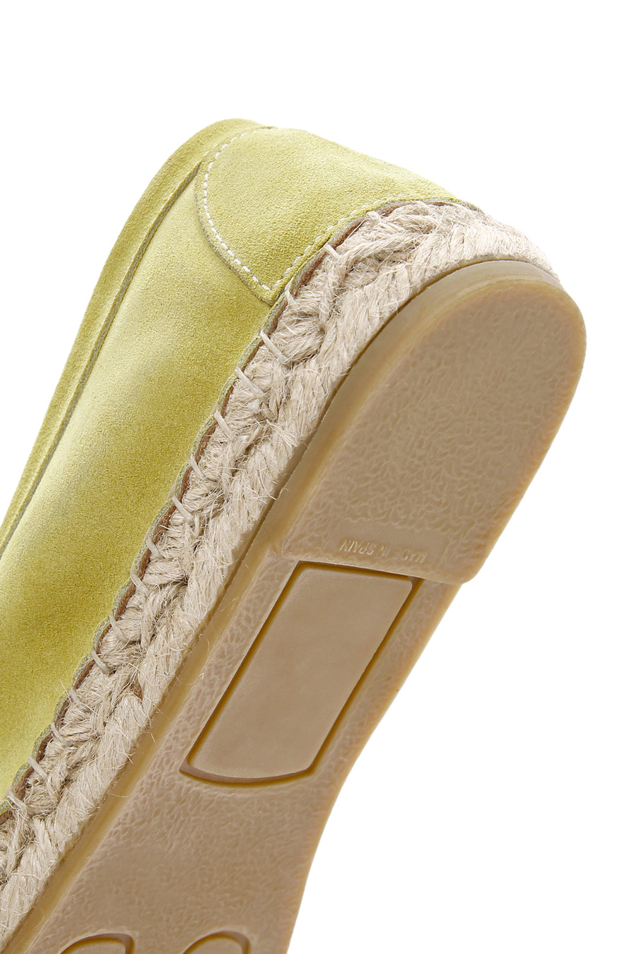 Women's Yellow Suede Leather Espadrille