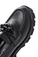 Kadın Siyah Deri Maskülen Loafer | Derimod